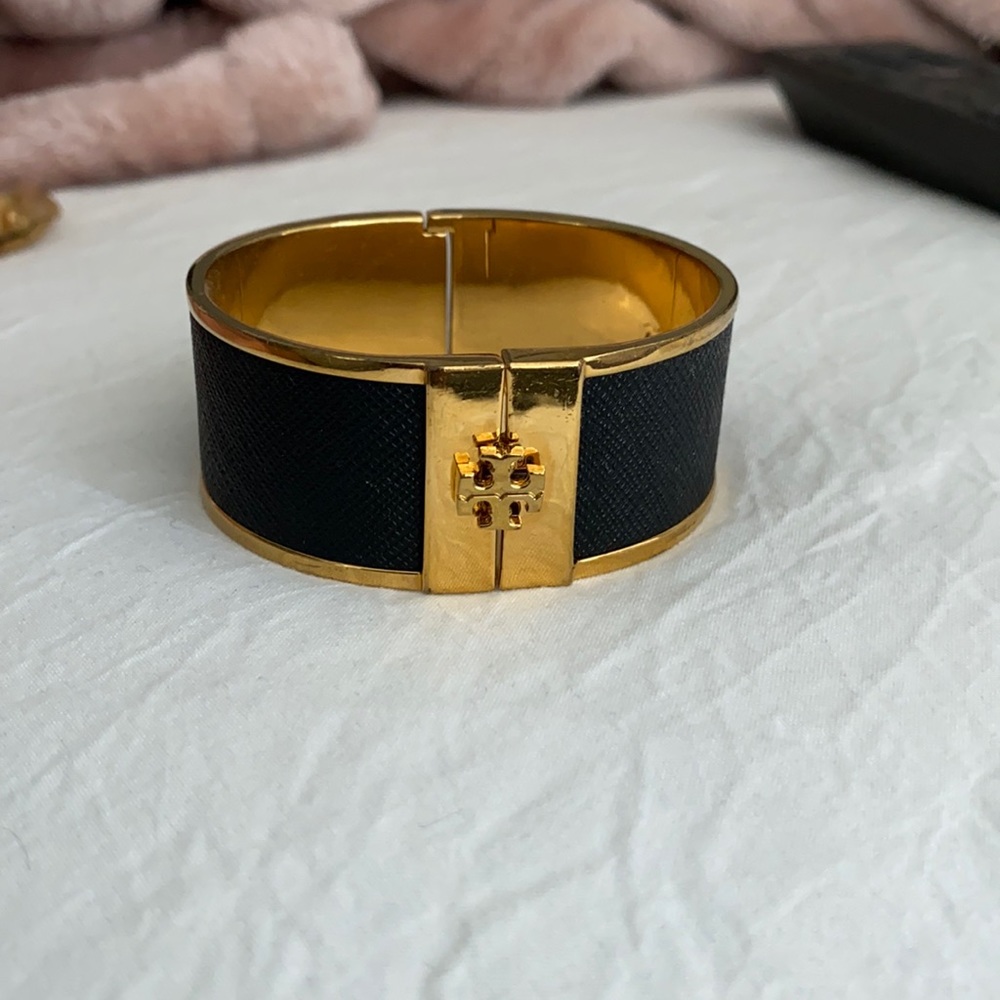 Tori Burch bracelet. Black and gold! Gently worn.